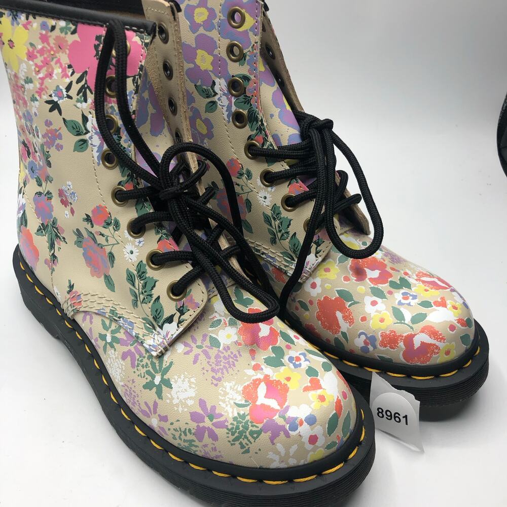 Dr,Martens 1460 Floral Mash Up Leather Lace Up Boots Size EU 37/ US 6 - Picture 9 of 10